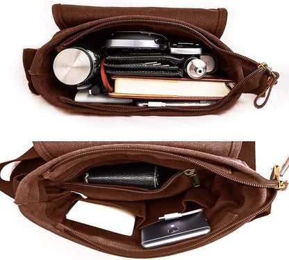Canvas Messenger Bag Small Crossbody Bag Casual Travel Working Tools Bag Shoulder Bag Hold Phone Handset Anti Theft | Small, Casual, Travel, Working Tools Bag, Hold Phone, Handset