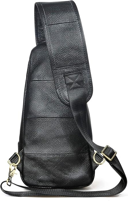 Le'aokuu Men Fashion Casual Tea Designer Travel Hiking Crossbody Chest Sling Bag Rig One Shoulder Strap Bag Men Leather 8015 | Fashion, Casual, Tea, Designer, Travel, Hiking