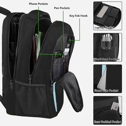 MATEIN Travel Laptop Backpack for Men, Business Anti Theft Slim Sturdy Laptops Backpack, Water Resistant College Computer Bag Gift for Women Fits 15.6 Inch Notebook