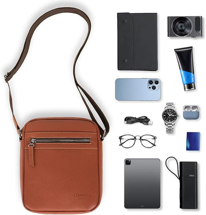 Small/Medium Crossbody bag for men shoulder bag mens purse satchel leather messenger bag gift man