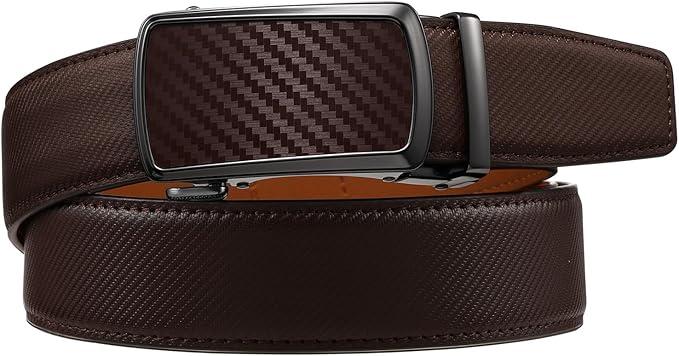 Zitahli Ratchet Belts for Men,Adjustable for Gift mens belt Leather For Dress and Casual Trim to Fit,Men's Accessories