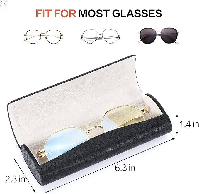 Vemiss Hard Shell Eyeglass Cases, Lightweight Portable Glasses Case for Women Men