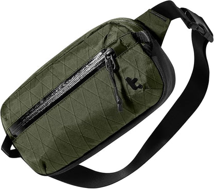 tomtoc 1.5L X-Pac Sling Bag with RFID Blocking, Crossbody Bag Minimalist Chest Shoulder Pack for Men/Women, Water-resistant Lightweight Casual Funny Pack for Travel, Daily Commute
