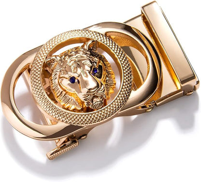 Dubulle Men's Ratchet Belt Gold/Black/Red/Green/Blue/White Automatic Buckle Business Casual Belt Gift - Adjustable Fit