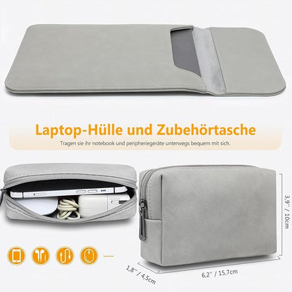 HYZUO 13 Inch Laptop Sleeve PC Case for MacBook Pro 13 M2 M1 2026-2016, 13" MacBook Neo 2026 A3404, MacBook Air 13 M5 A3449 M4 M3 M2 M1 2026-2018, 13" iPad Pro/Air, Surface Pro, XPS 13, Light Gray