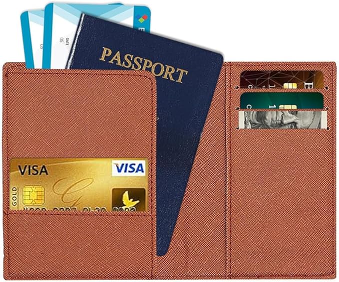 Violet Flowers Passport Holder for Travel Purple Floral Wisteria In Blossom PU Leather Passport Cover Wallet Cute Passport Card Holder for Women and Men