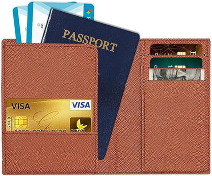 Flower D Passport Holder for Travel Marble Simple Style Black Gray PU Leather Passport Cover Wallet Cute Passport Card Holder for Women and Men