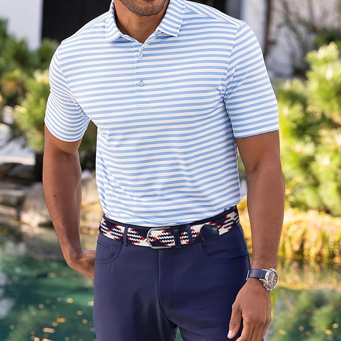 XZQTIVE Braided Belt Stretch Belt for Men and Women Multicolored Woven Golf Belt Elastic Jean Belts