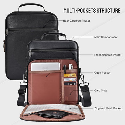 Crossbody Bags for Women and Men, Medium Leather Ladies Shoulder Cross body Bag Sling Travel Purses Handbags