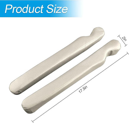 Mandark Car Seat Gap Filler, 2PCS Leather Vehicle Gap Stopper to Fill Between Seat and Console, Automotive Crevice Plug Blocker Accessories from Dropping, Universal for SUV, Sedan, Truck (White)