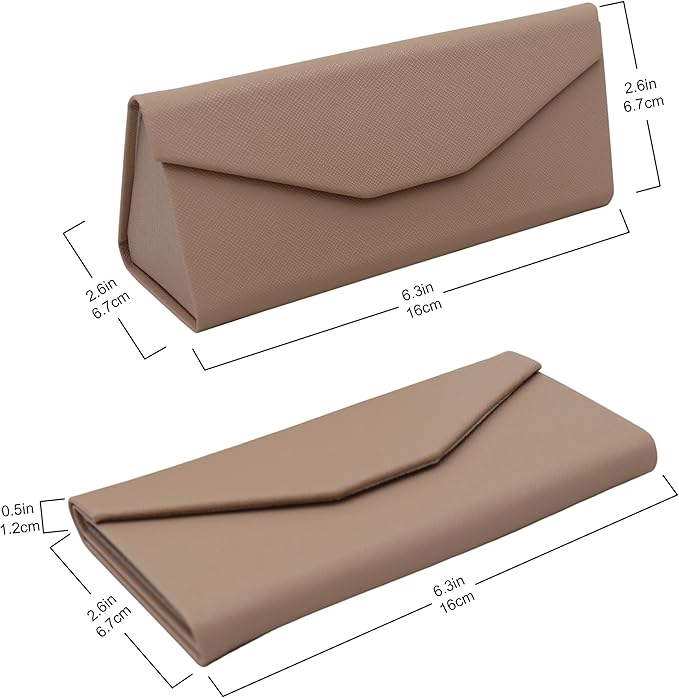 Real Sic Glasses Case for Men and Women - Magnetic Folding Hard Shell Sunglass Holder - Inspired by Solid Color