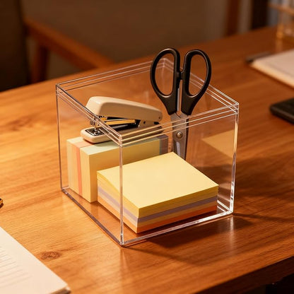 Acrylic Box Clear Display Boxes with Lids 4 Packs 5.9x5.9x5.9Inch Acrylic Square Cube Decorative Boxes Jewelry Storage Box for Valentine's Day Gift Wrap Candy Containers