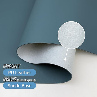 Bloss Light Blue Desk Mat 31.5x15.7, Desk Matt for Desktop, Waterproof Large Desk Mat, Computer Mat for Office/Home/Decor