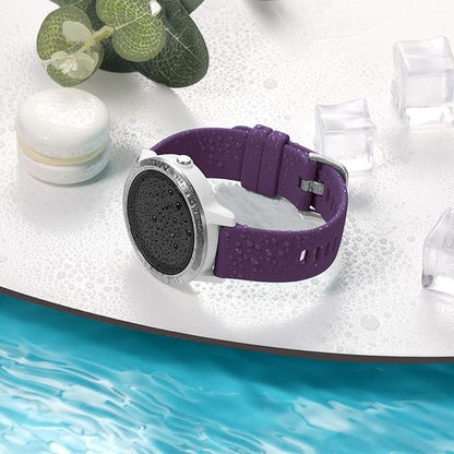 GEAK Compatible with Garmin Vivoactive 5 Watch Bands/Garmin Vivoactive 3 Watch Bands,20mm Silicone Band for Vivoactive 3 Music/Vivomove Sport,Forerunner 645/245 Music Smartwatch Women Men Plum
