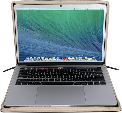 MOSISO Laptop Sleeve Case Compatible with MacBook Air 13 inch M4 A3240 M3 A3113 M2 A2681 M1 A2337 A2179 A1932 2025-2018/Pro 13 inch M2 M1 2025-2016, PU Leather Vintage Portfolio Cover, Black