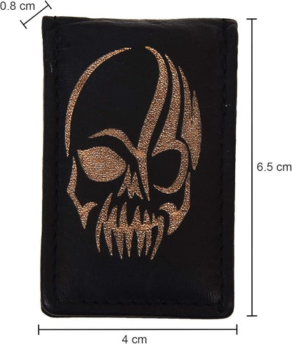 LB LEATHERBOSS Men's New Leather Strong Magnetic Money Clip
