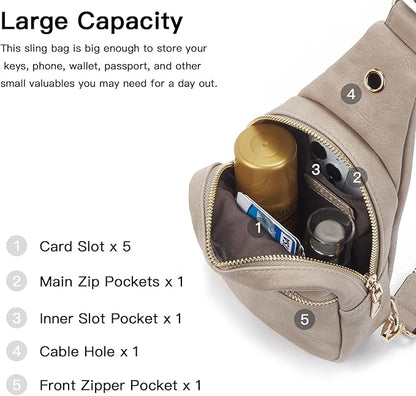 Telena Crossbody Bags for Women Leather Cross Body Sling Bag for Woman Travel