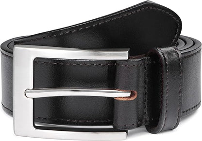 MILORDE Men's Genuine Leather Dress Belt, Handmade, 100% Cow Leather, Fashion & Classic Designs for Work Business and Casual