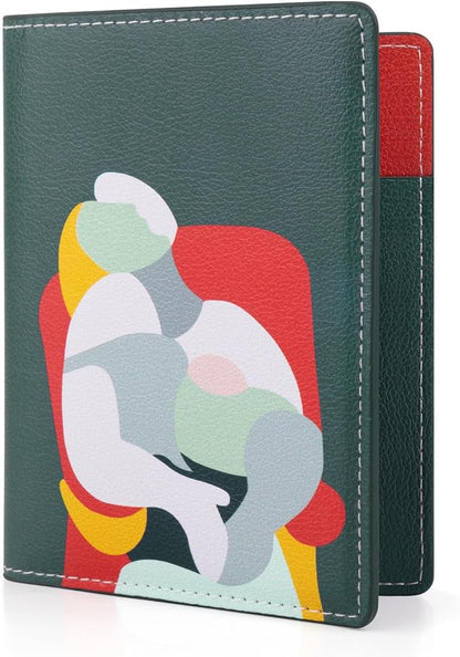 Lychii RFID-blocking Passport Cover, Ultra Slim PU Leather Passport Holder for Travel, Slots for Cards, 5.7" x 4.1"
