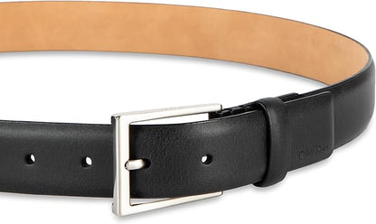 Calvin Klein Men's Leather Dress Belt - Sleek Modern Style for Business & Everyday Wear