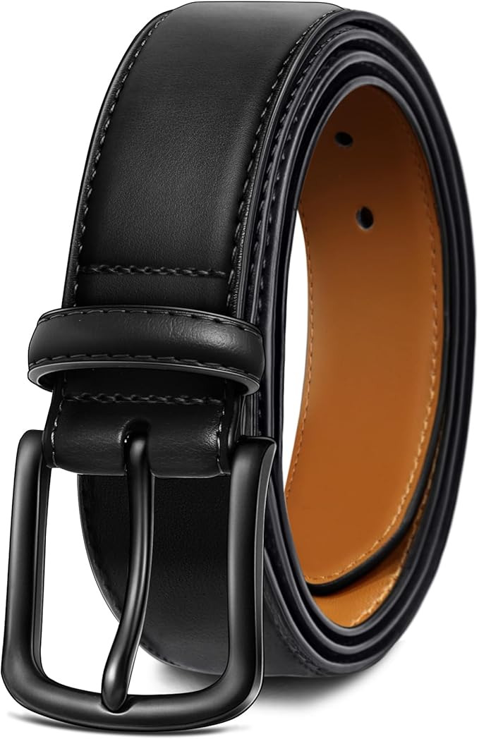 KEMISANT Men Belt-Genuine Leather Belt for Men Dress Casual Golf Jeans 1 3/8"
