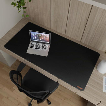 Mydours 48" x 24" Large Gaming Mouse Pad, Oversized Keyboard Mouse Mat with Stitched Edge, XXL Non-Slip Rubber Base Computer Mousepad for Full Desk, Extended Desk Mat for Gamer, Office & Home, Black