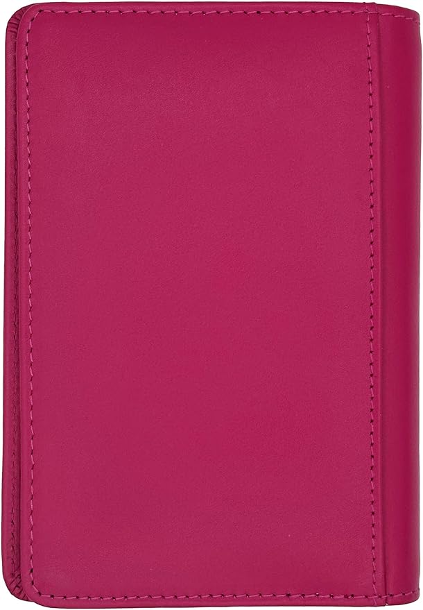 Bright Pink Genuine Leather RFID Passport Cover