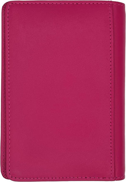 Bright Pink Genuine Leather RFID Passport Cover