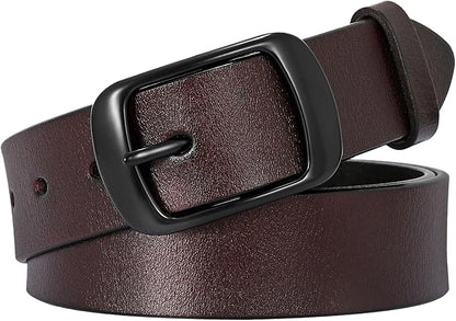 SUOSDEY Women Belts For Jeans Dresses Pants Ladies Leather Waist Belt with Elegant Buckle, Width 1.3"