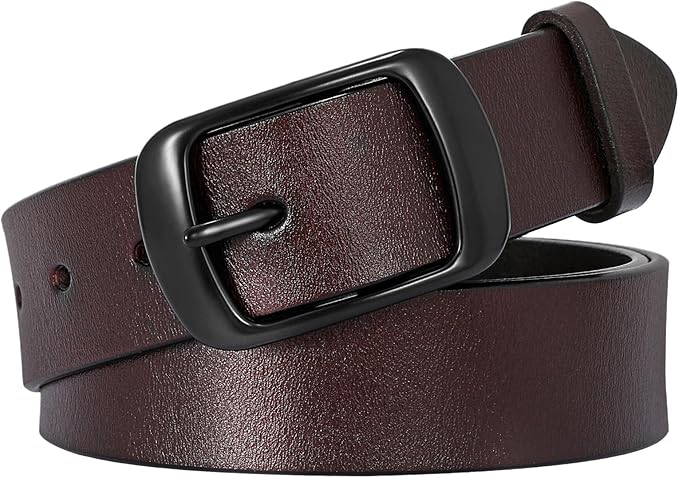 SUOSDEY Women Belts For Jeans Dresses Pants Ladies Leather Waist Belt with Elegant Buckle, Width 1.3"