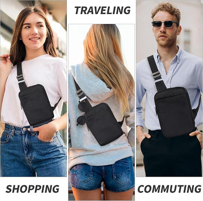 OSOCE Small Sling Bag for Men and Women with RFID Pocket, Anti Theft Crossbody Chest Bag Casual Travel Bag for Hiking