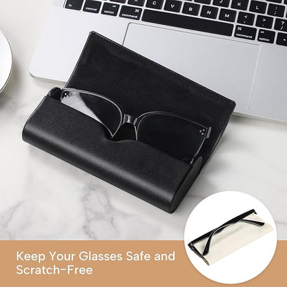 Sightor Glasses Case, 2 Pcs Eyeglasses Case Hard Shell Travel Sunglasses Case Reading Hard Glasses Cases for Women Men