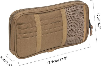 EXCELLENT ELITE SPANKER Car Sun Visor Organizer Auto Interior Accessories Visor Storage Pouch Holder for Car, SUV, Truck with Multi-Pocket(Coyote Brown)