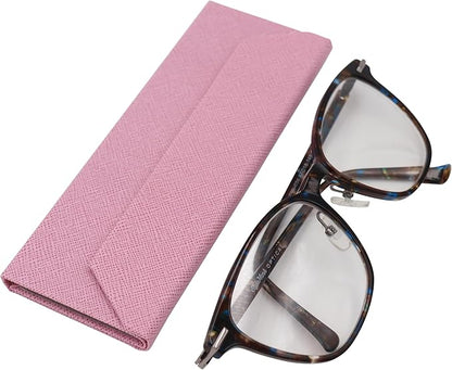 Real Sic Glasses Case for Men and Women - Magnetic Folding Hard Shell Sunglass Holder - Inspired by Solid Color