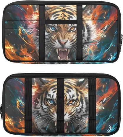 Tiger Visor Organizer for Car Pouch Case Bag Multi-Function Storage Pocket Can Store ID Card,Eyeglasses,Pen,Driving License etc