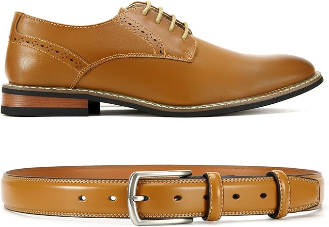 CHAOREN Mens Belts Leather for Gift Men - 1.25" Mens Dress Belts Casual for Jeans Shoes