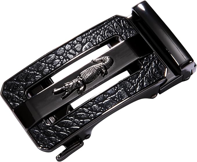 Dubulle Designer Mens Belts, Sliding Automatic Buckle Ratchet Dress Belt TOP Genuine Leather Strap Gifts