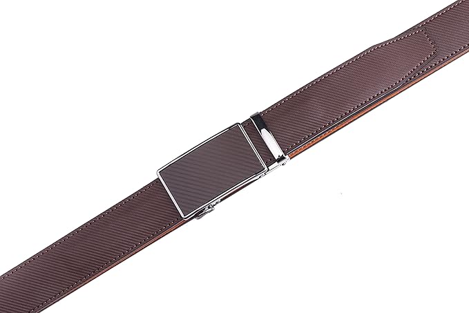 Fabio Valenti Mens Belt,Ratchet Belt Dress with 1 3/8" Genuine Leather with Easier Adjustable Buckle, Trim to Fit