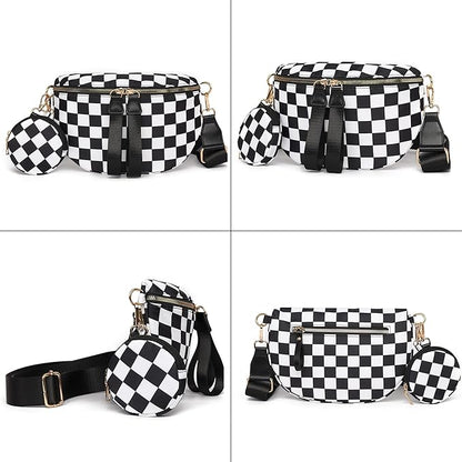 Eslcorri Small Crossbody Sling Bag for Women Trendy - Fanny Packs Leather Chest Belt Bum Bag Anti Theft Purse for Travel