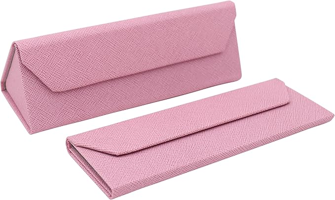 Real Sic Glasses Case for Men and Women - Magnetic Folding Hard Shell Sunglass Holder - Inspired by Solid Color