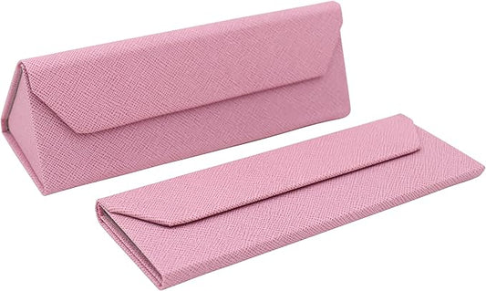 Real Sic Glasses Case for Men and Women - Magnetic Folding Hard Shell Sunglass Holder - Inspired by Solid Color
