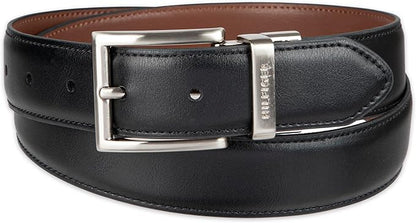 Tommy Hilfiger Men's Reversible Leather Belt, 2‑in‑1 Design for Dress Or Casual Wear