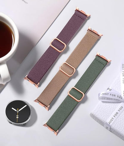 Lerobo Elastic Bands Compatible with Samsung Galaxy Watch 8 7 6 5 4 40mm 44mm/Galaxy Watch 8 Classic 6 4 Classic 43mm 47mm 42mm 46mm/5 Pro Band 45mm/Active 2,3 Pack 20mm Adjustable Nylon Sport Band