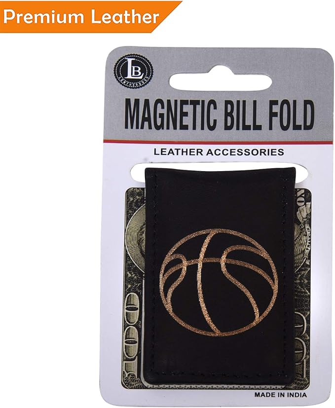 LB LEATHERBOSS Men's New Leather Strong Magnetic Money Clip