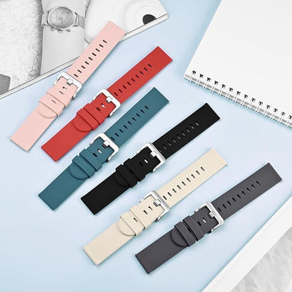 BISONSTRAP Silicone Watch Bands, Slim Watch Straps with Quick Release, 17mm, Cyan (Blue) with Silver Buckle