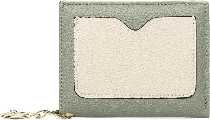 GAEKEAO Wallet Women RFID Blocking Small Bifold Vegan Leather Ladies Mini Purse with ID Window Zipper Change Pocket