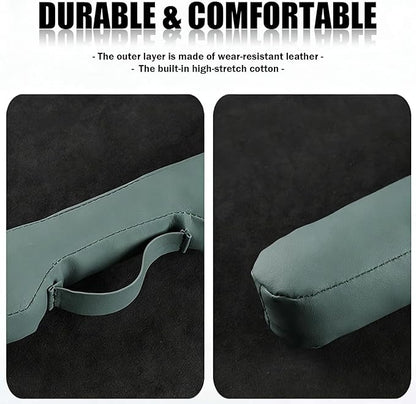 2026 New Car Seat Gap Filler 2 Pack,Leather Seat Gap Filler Strip with Fix Strap to Avoid Items from Falling,Universal Car Seats Gaps Plug Cars Interior Accessories (Grayish Green)