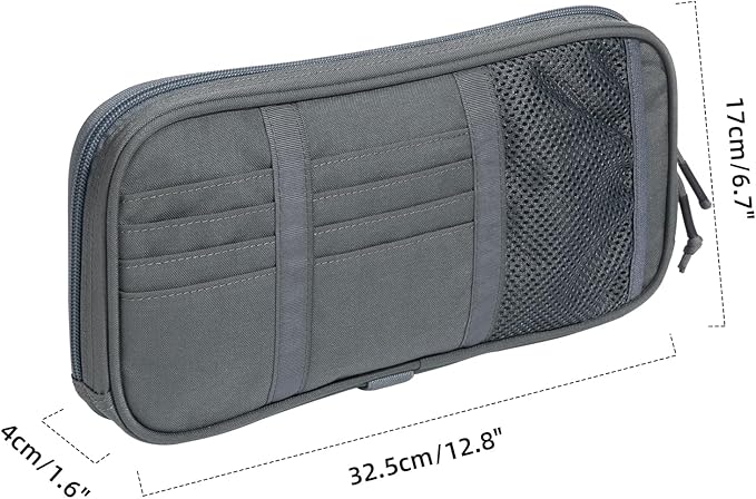 EXCELLENT ELITE SPANKER Car Sun Visor Organizer Auto Interior Accessories Visor Storage Pouch Holder for Car, SUV, Truck with Multi-Pocket(Grey)