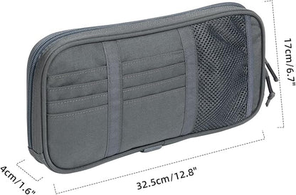 EXCELLENT ELITE SPANKER Car Sun Visor Organizer Auto Interior Accessories Visor Storage Pouch Holder for Car, SUV, Truck with Multi-Pocket(Grey)
