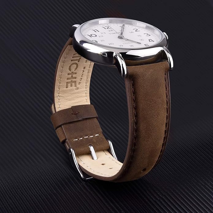 Ritche Christmas Gift Quick Release Leather Watch Bands Genuine Watch Straps for Men Women Top Grain Leather Watch Strap, White Elephant Gifts, Stocking Stuffers for Men, Father's Day gifts